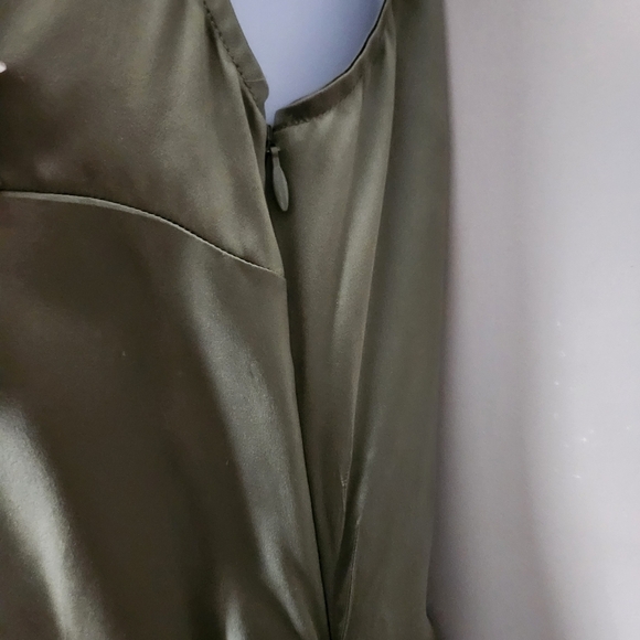 Reformation | Alanis 100% Silk Mini Dress in Sage Green - Size 2 - Picture 6 of 10